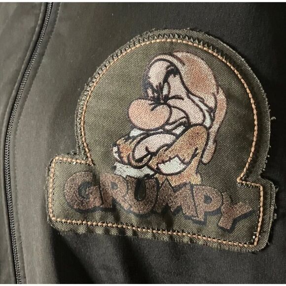 Disney Grumpy Dwarf Track Style Zip Up Jacket Women’s Large - Picture 8 of 12